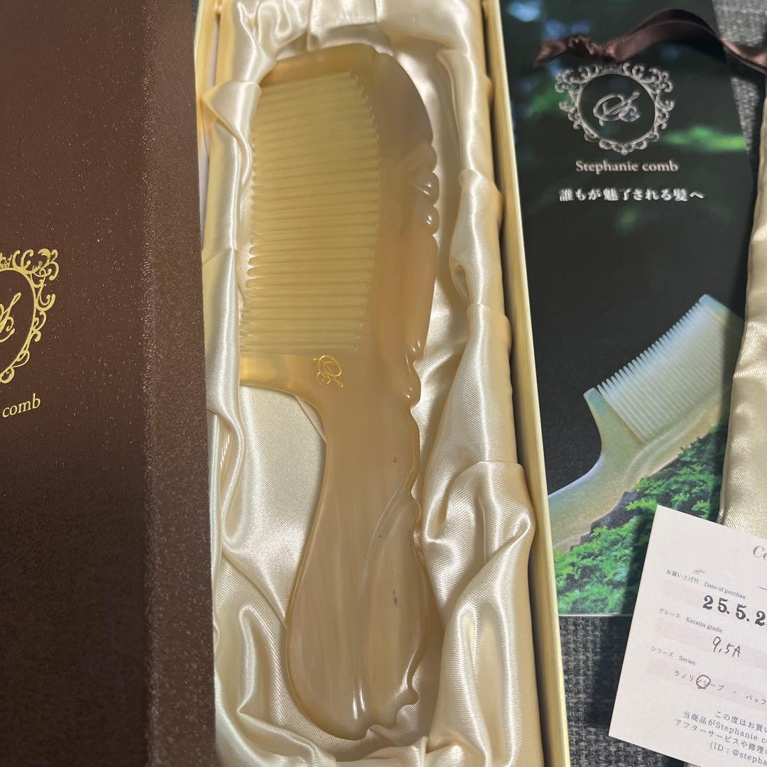 B*n様 ステファニーコーム　天然素材 ヘアコーム　ミスクロエ　グリーン　9.5
