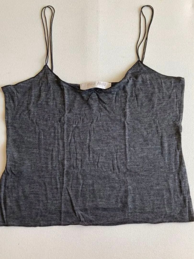MIU MIU チャコールグレー キャミソール