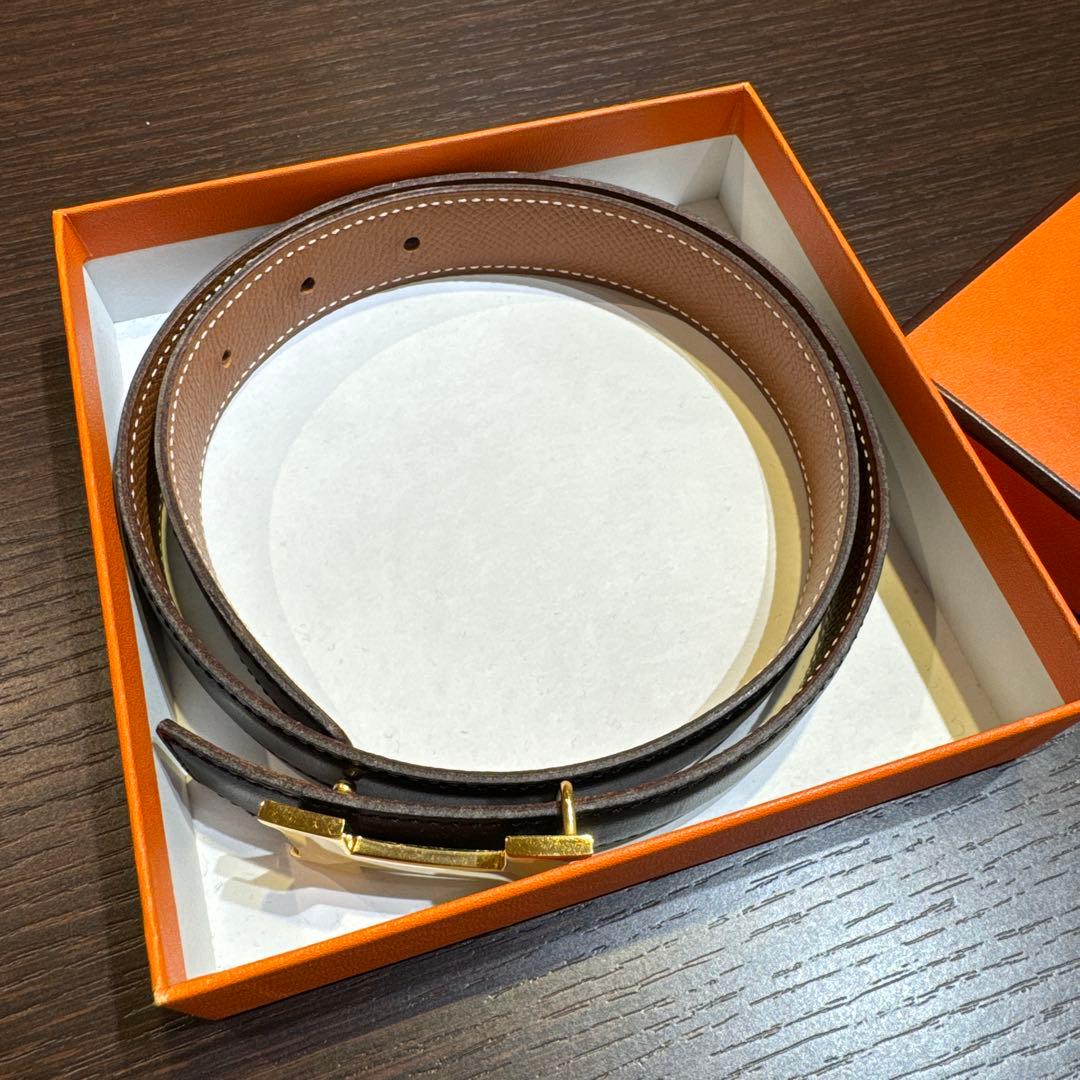 Hermès コンスタンスミニベルト ブラック/ブラウン リバーシブル エルメス