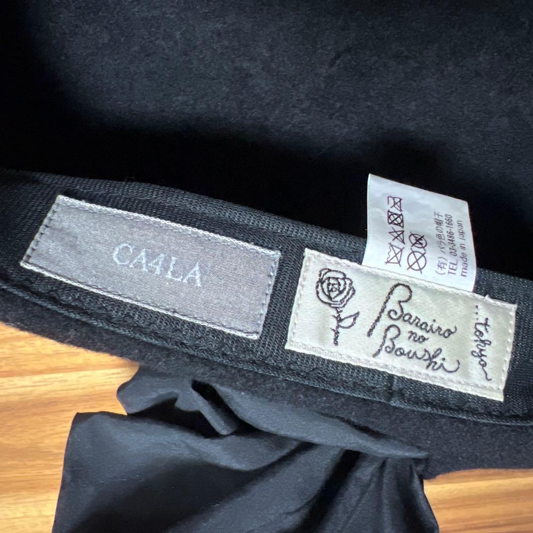 CA4LA 未使用　リボンマリンCAS カシラ　バラ色の帽子　大きなバックリボン