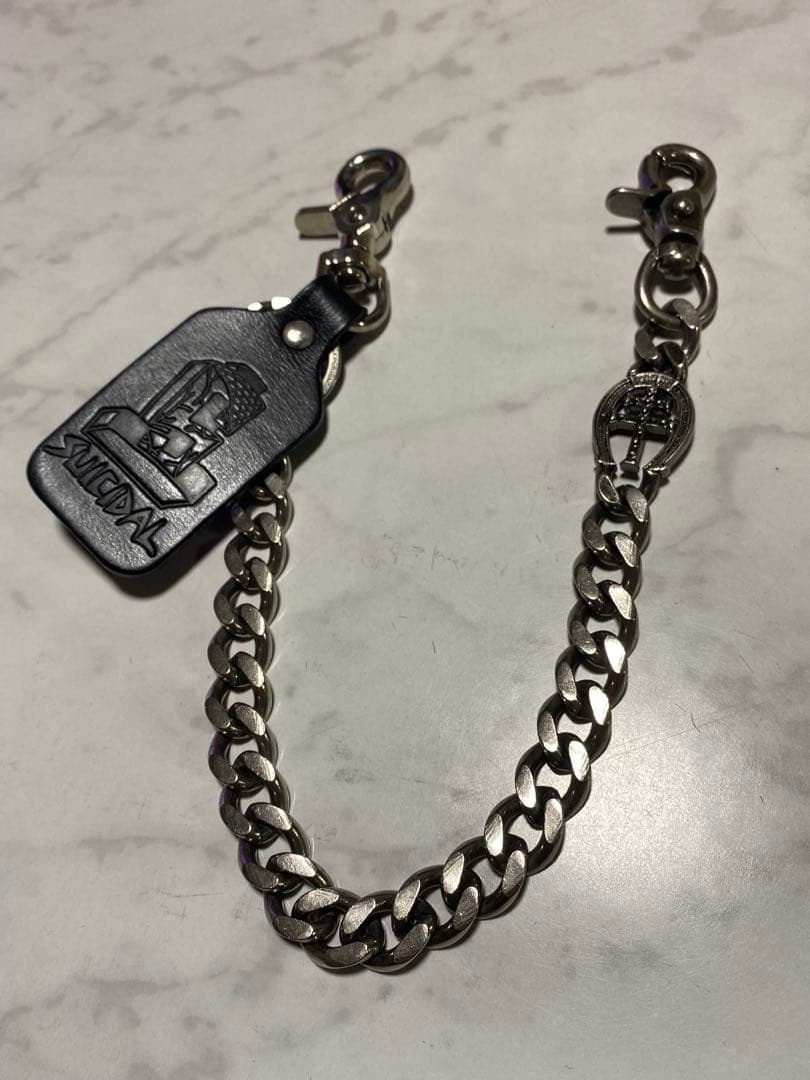 SUICIDAL レザートラッカーウォレット CRIMIEチェーン付き カスタム