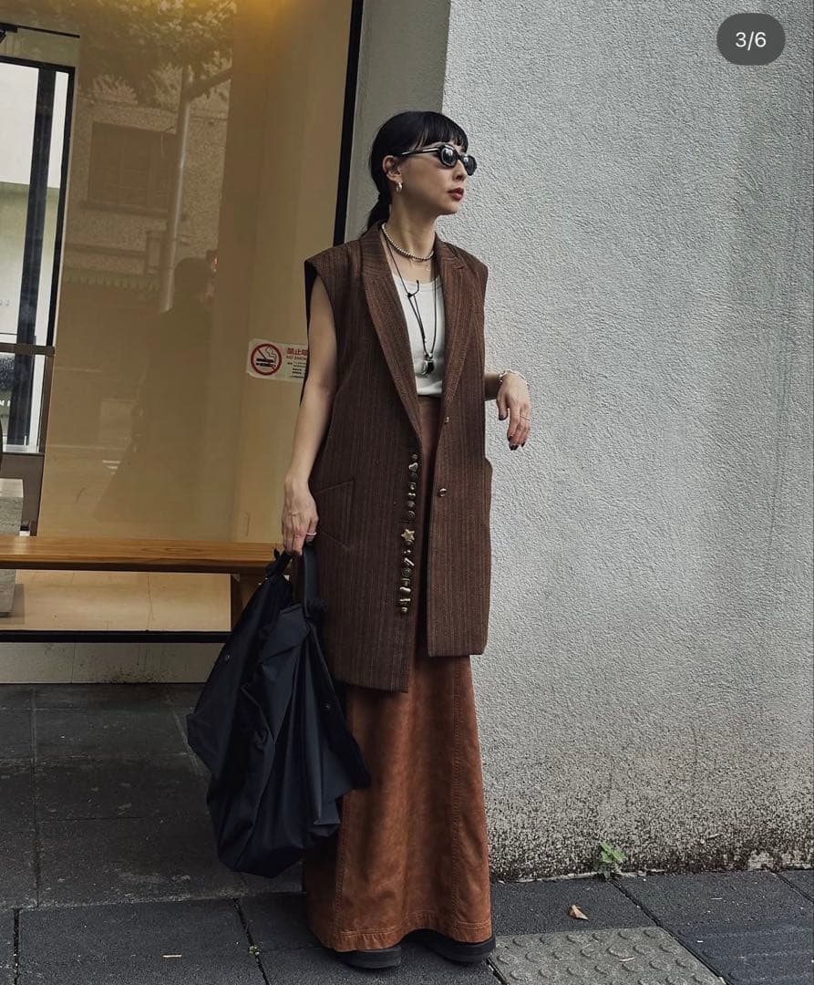 トップス AMERI UND MANY MOTIF BUTTON VEST