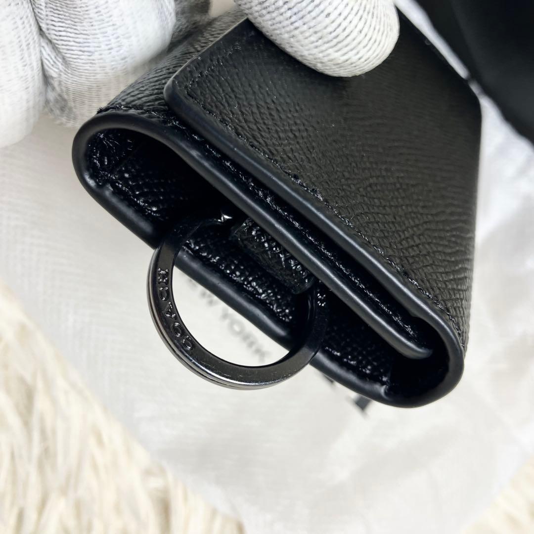 未使用級 COACH キーケース レザーブラック 箱付き