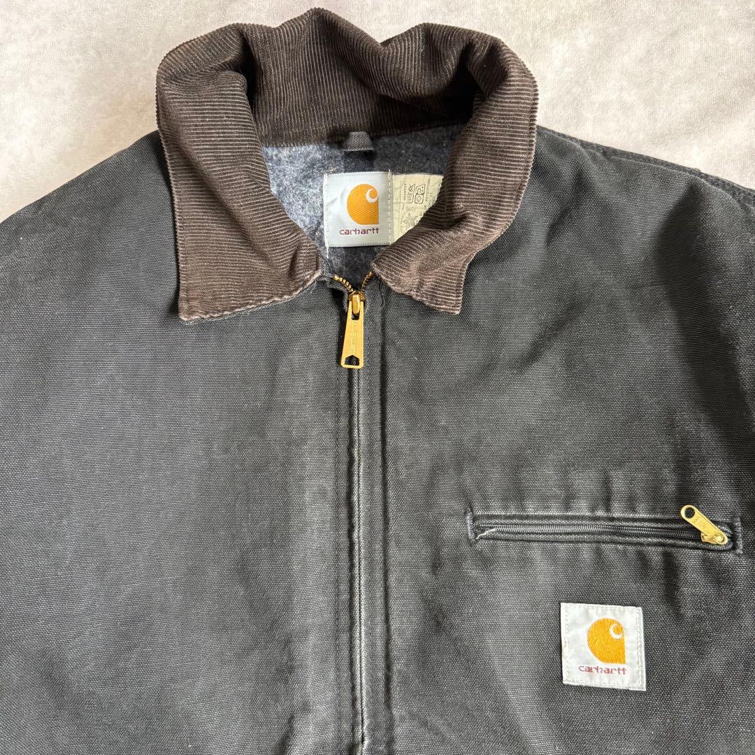 90s カーハート デトロイトジャケット USA製 JB105 46 ブラック