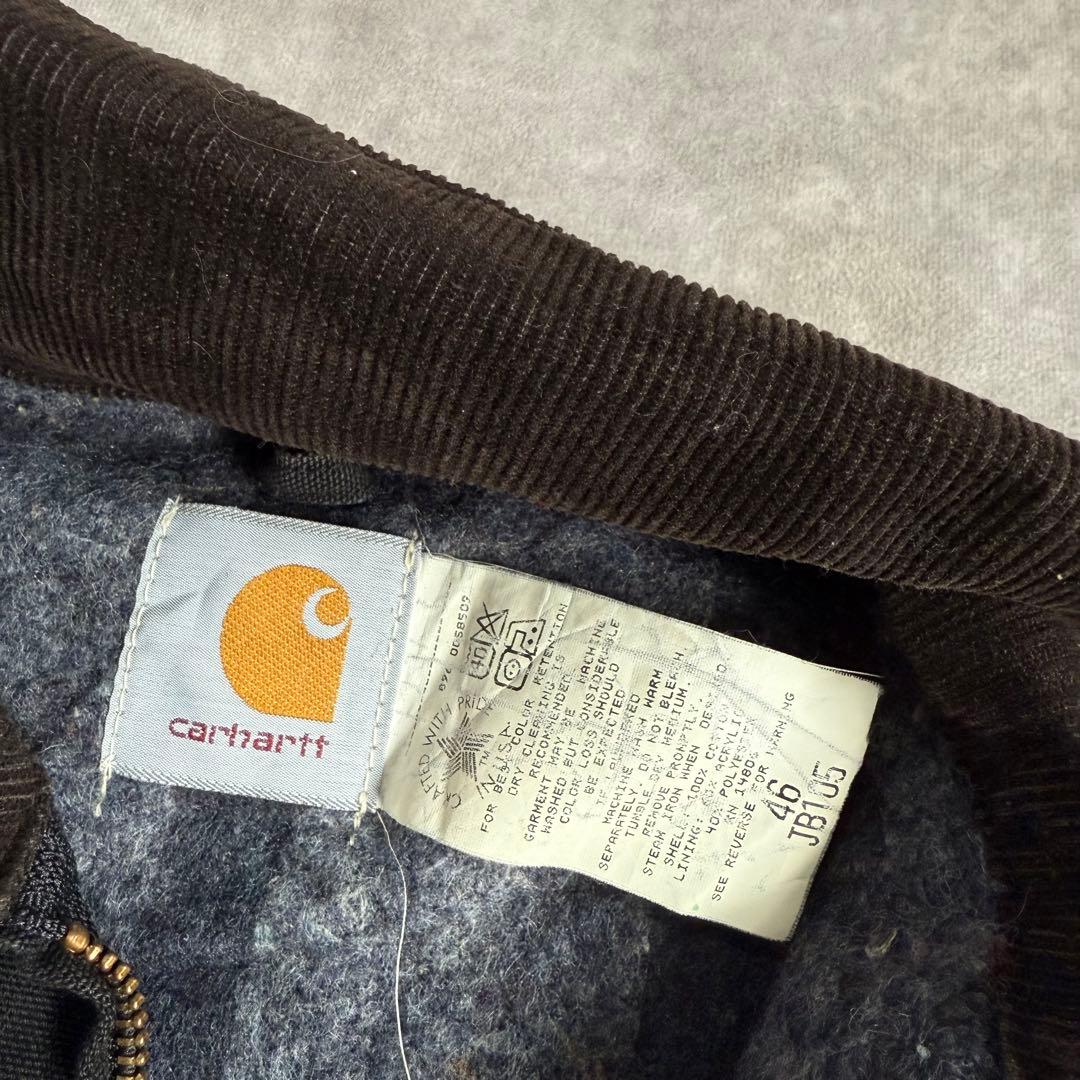 90s カーハート デトロイトジャケット USA製 JB105 46 ブラック