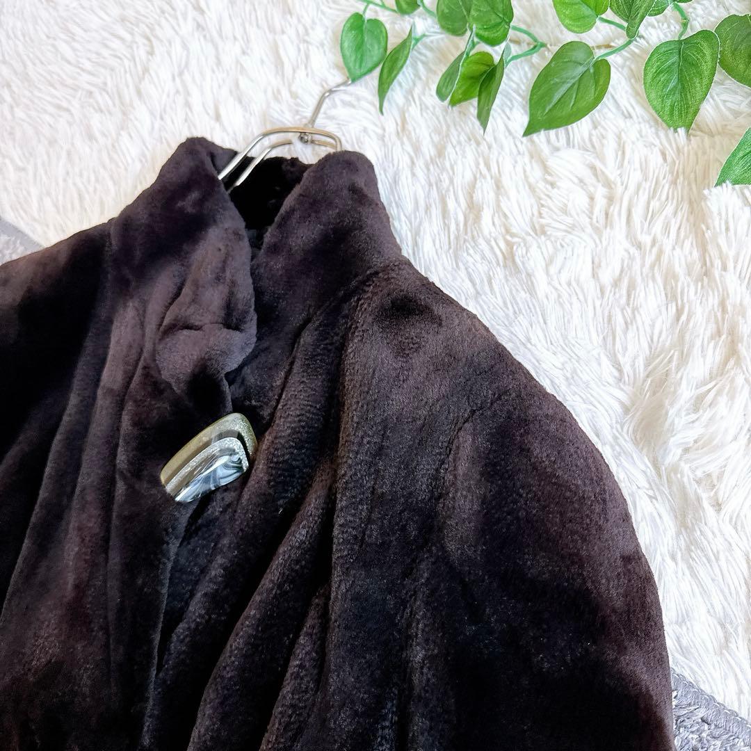 オールド　ジバンシー　サガミンク　シェアード　ロングファーコート　毛皮　ブラウン