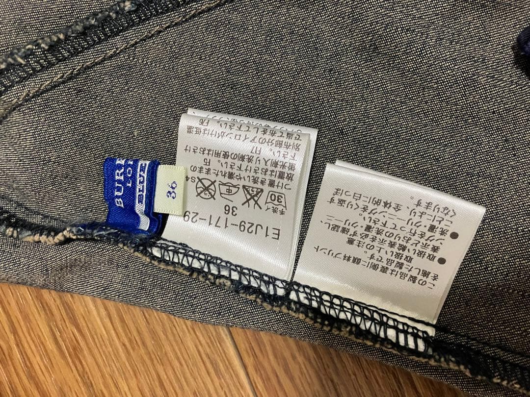 バーバリーブルーレーベル　デニムワンピース