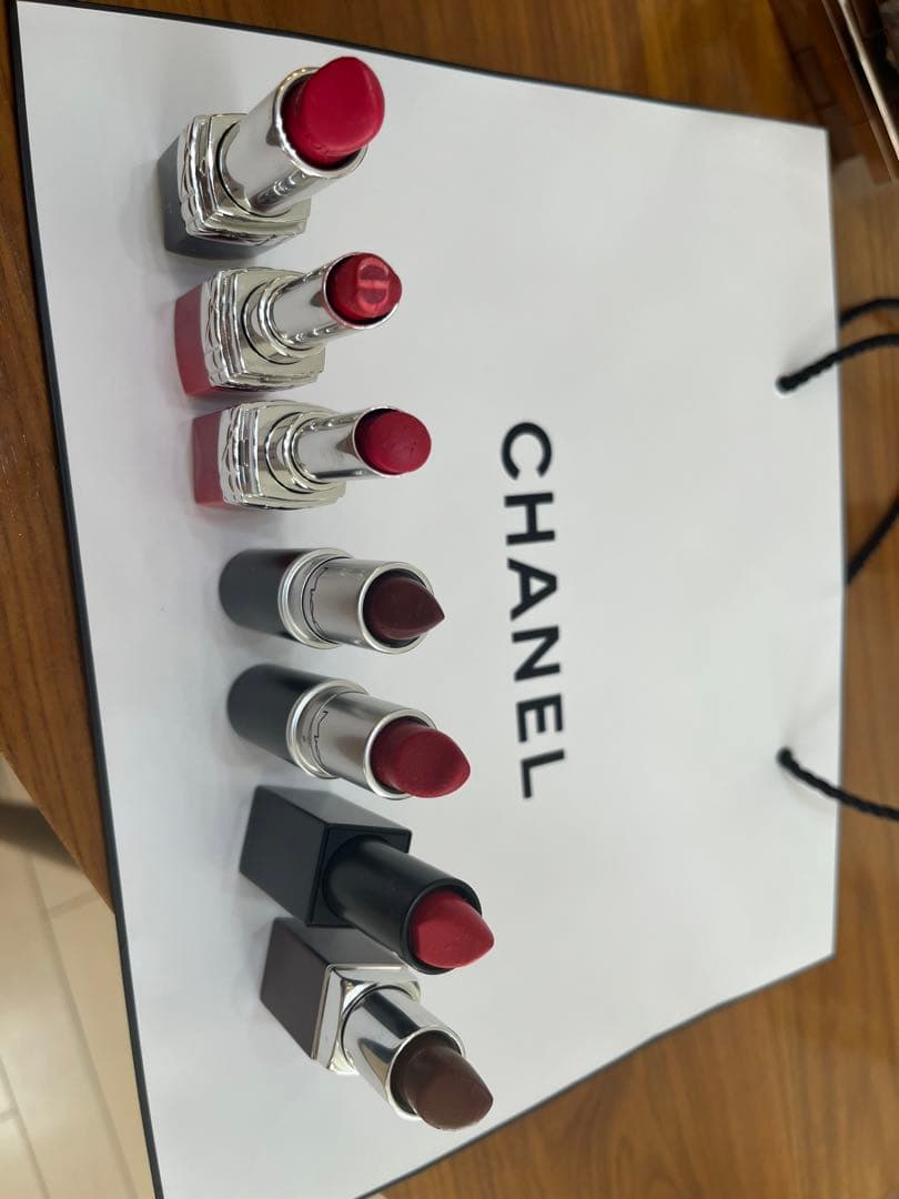 7本 まとめ売り DIOR 4本&MAC2本&NARS1本&クリニック1本 口紅