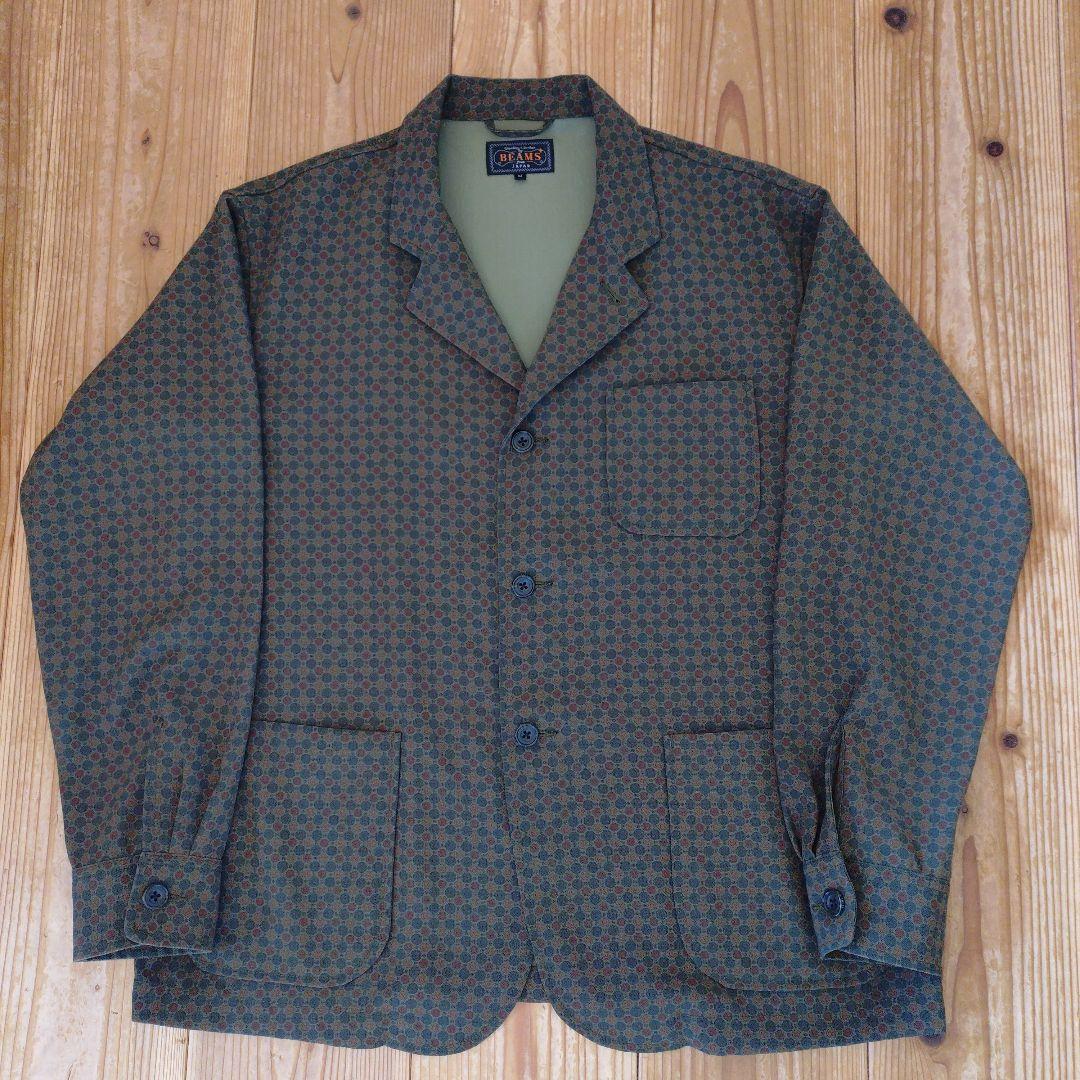 BEAMS PLUS / 4ボタン シャツカフ プリント ジャケット