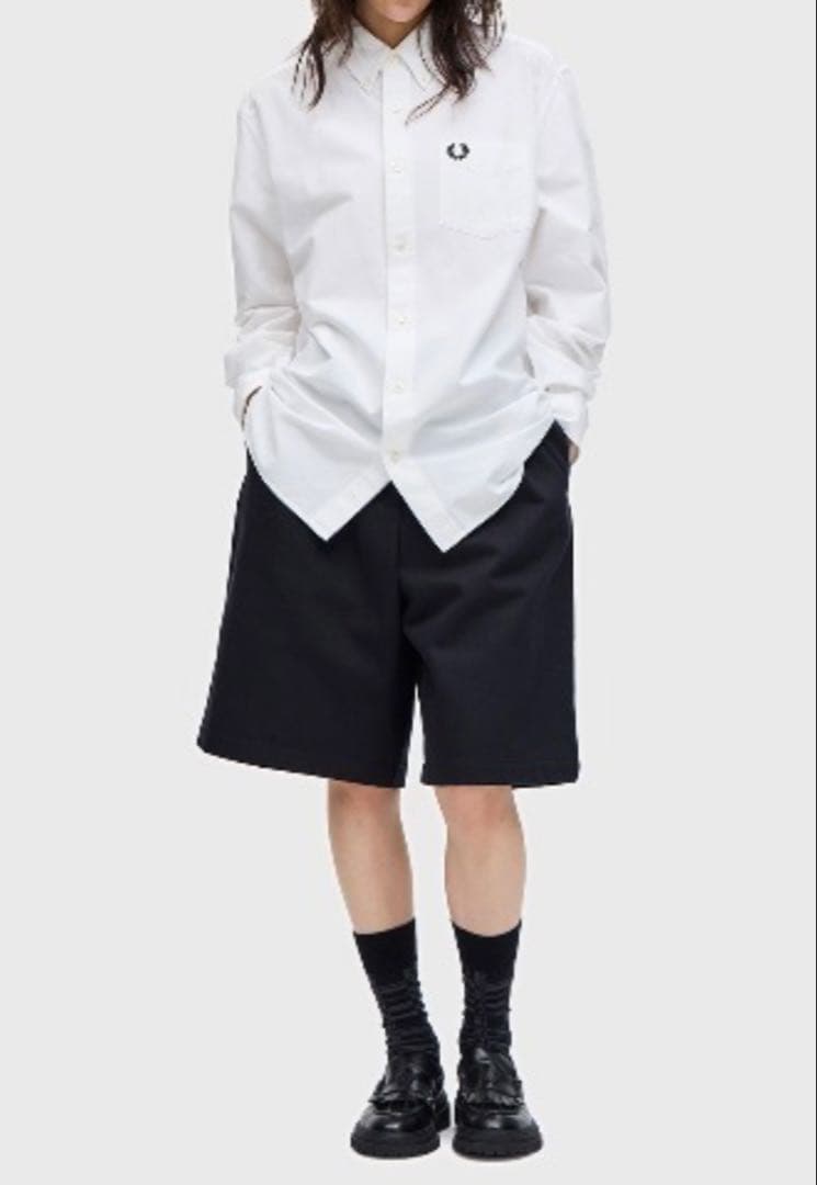 FRED PERRY フレッドペリー ハーフパンツ ブラック Mサイズ ロゴ