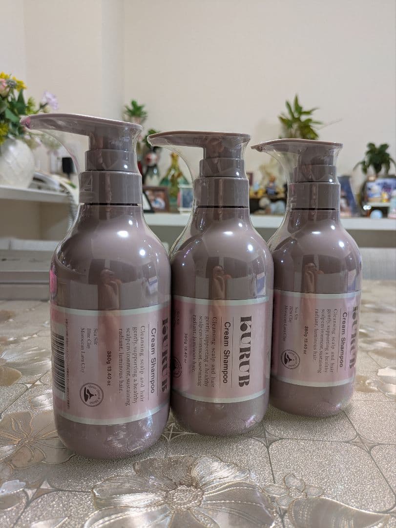 【3本セット】KURUB クリームシャンプー 380g