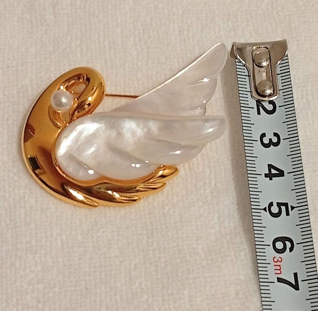 【ほぼ未使用】TASAKI タサキ ブローチ スワン 本真珠 アコヤ真珠 パール
