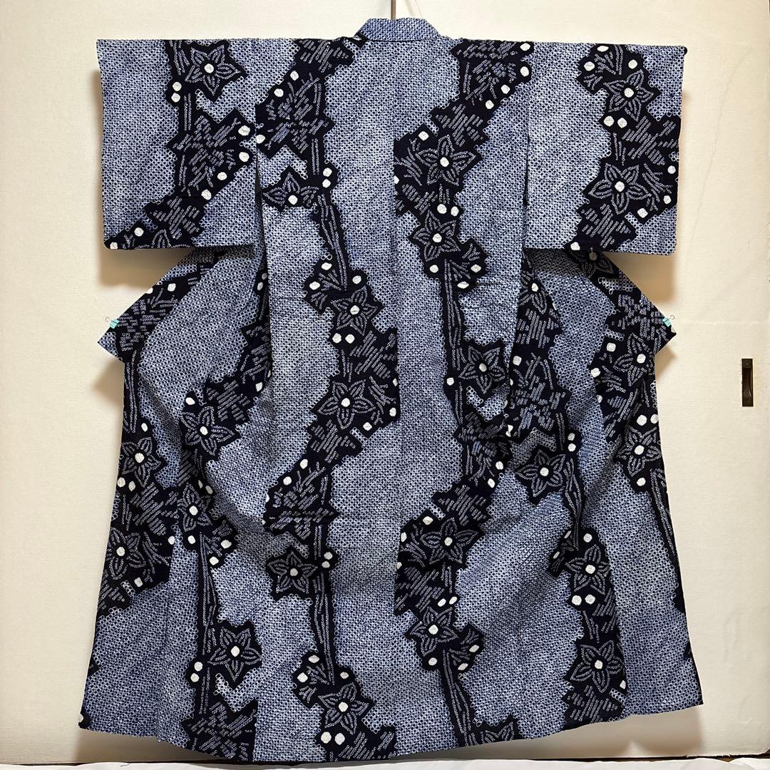Misaki　浴衣【有松絞り】白紺色 女性用 木綿 夏用 総絞り有松鳴海絞