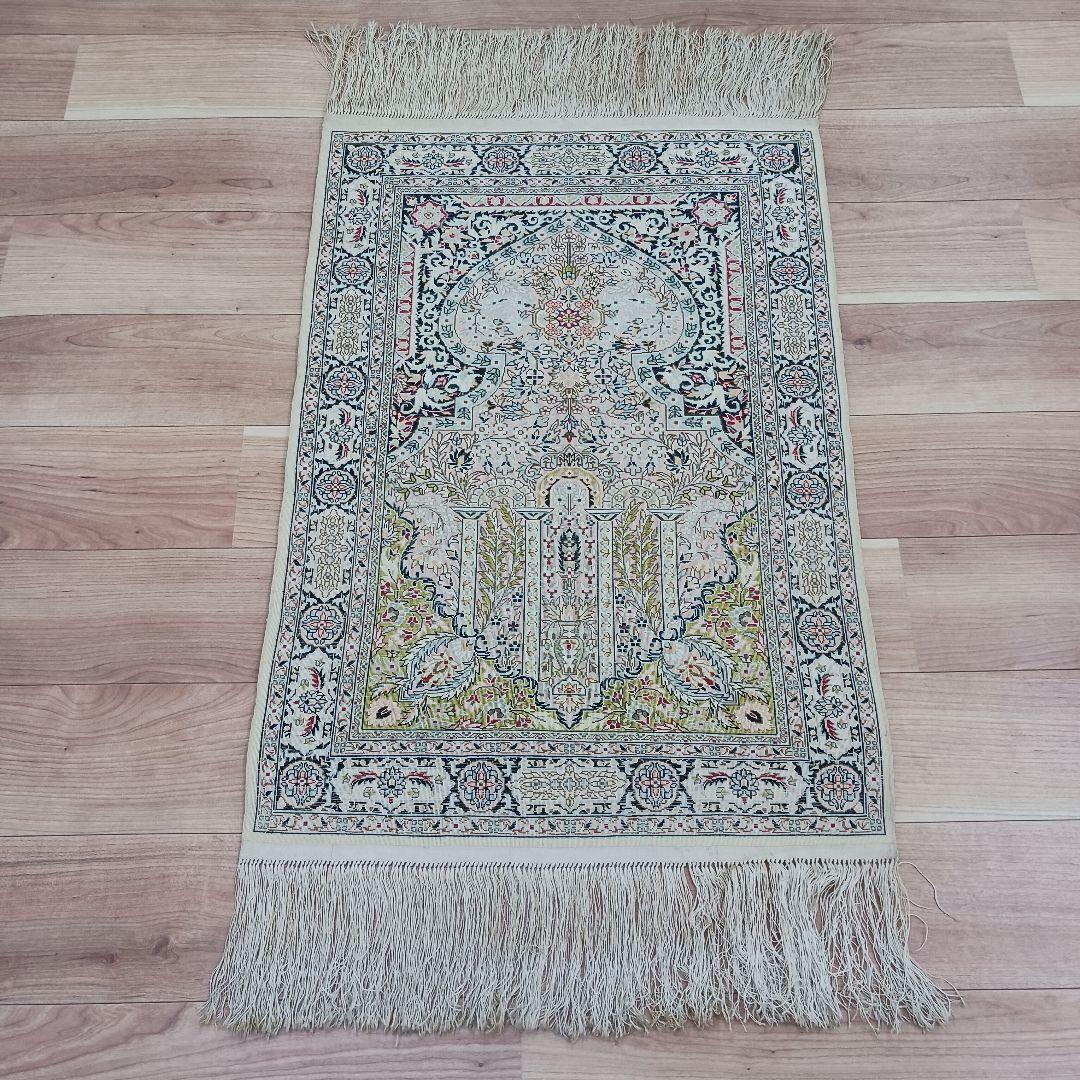 専用Y2811 シルク100% 細密手織り100万ノット ペルシャ絨毯