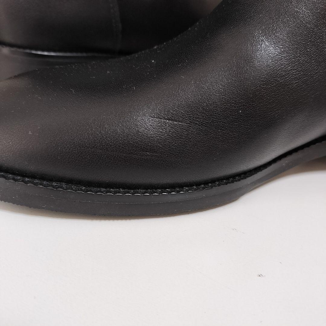 訳あり新品　REMME　レメ　バックジップ　ロングブーツ　ブラック　38　本革