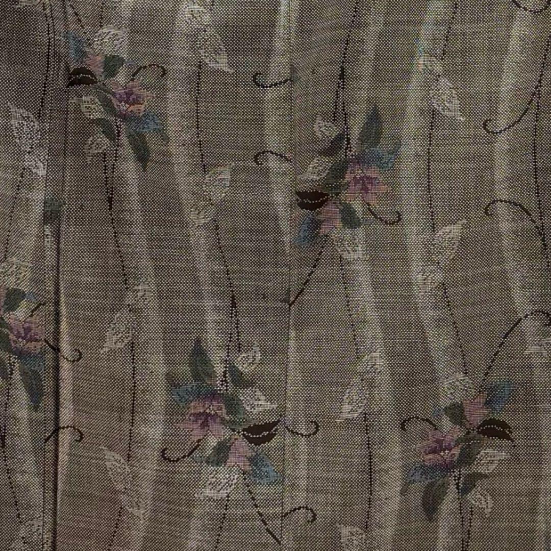 本場大島紬 泥染め ロングワンピース 証紙