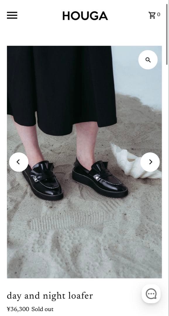 HOUGA day and night loafer ブラック サイズ2