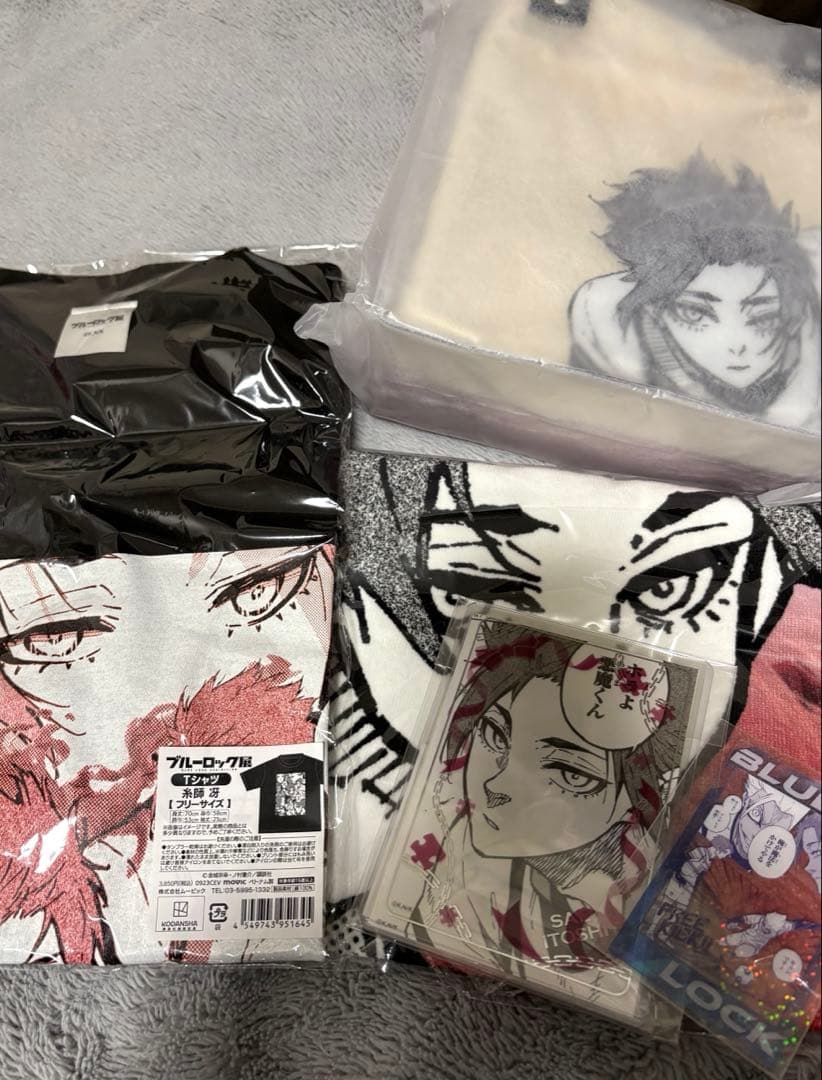 ブルーロック展　糸師冴　原画　コマクリアバッグ　Tシャツ　タオル　硬質ケース