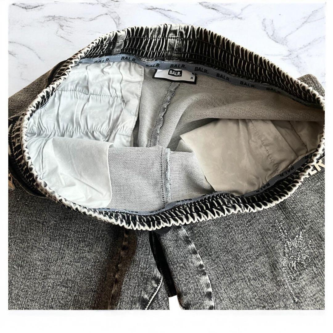 BALR. コットン ブラックデニム イージー ショートパンツ M