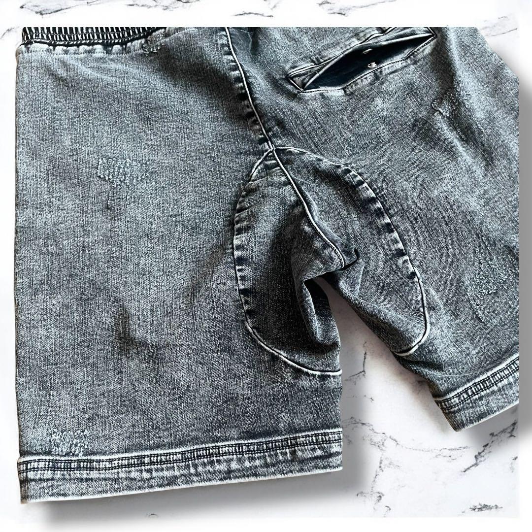 BALR. コットン ブラックデニム イージー ショートパンツ M