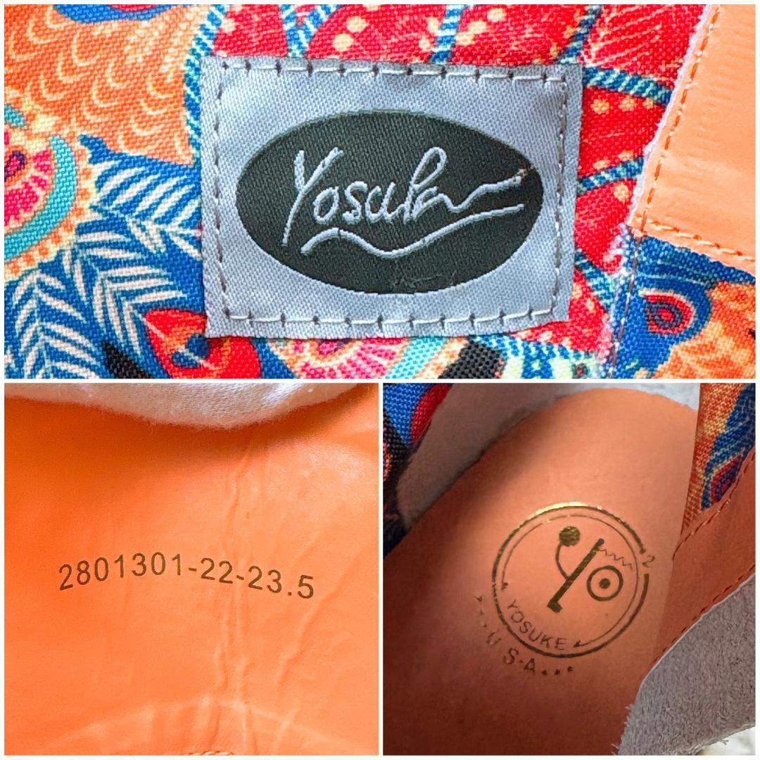 大人気完売品【未使用極美品】ヨースケ レースアップブーツ サイドジップ 23.5