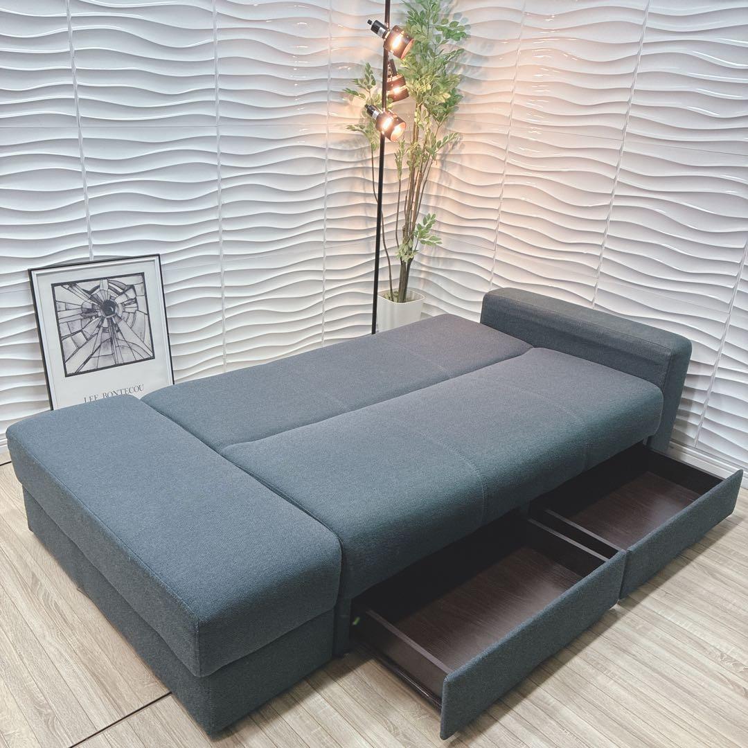 ◇大阪府 神戸市 配達料無料！◇ニトリ◇ソファベッド◇2杯収納付き◇