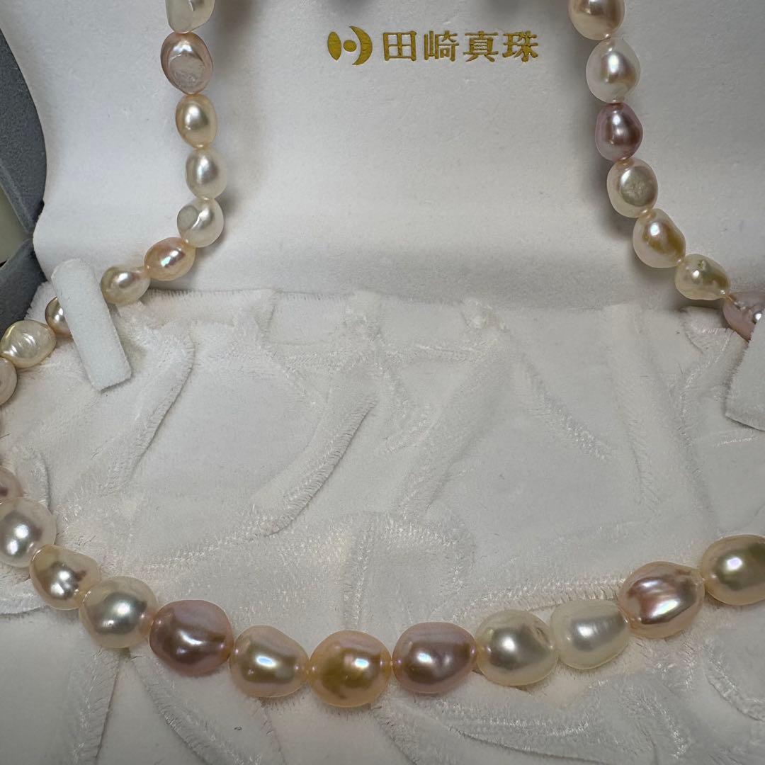 【極美品】TASAKI 田崎真珠 パールネックレス マルチカラー 鑑別書 箱