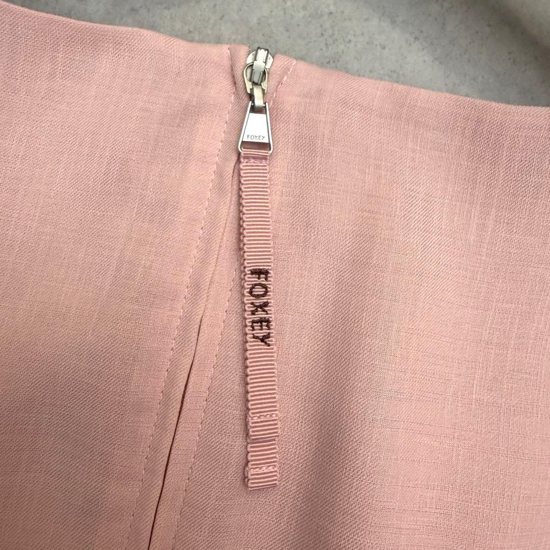 取引中 【FOXEY NEWYORK】ノースリーブワンピース ペールピンク 40