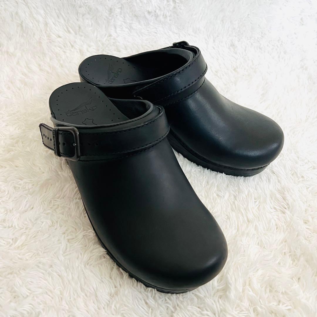 【美品】dansko Ingrid オイルドレザー ブラック 37サイズ