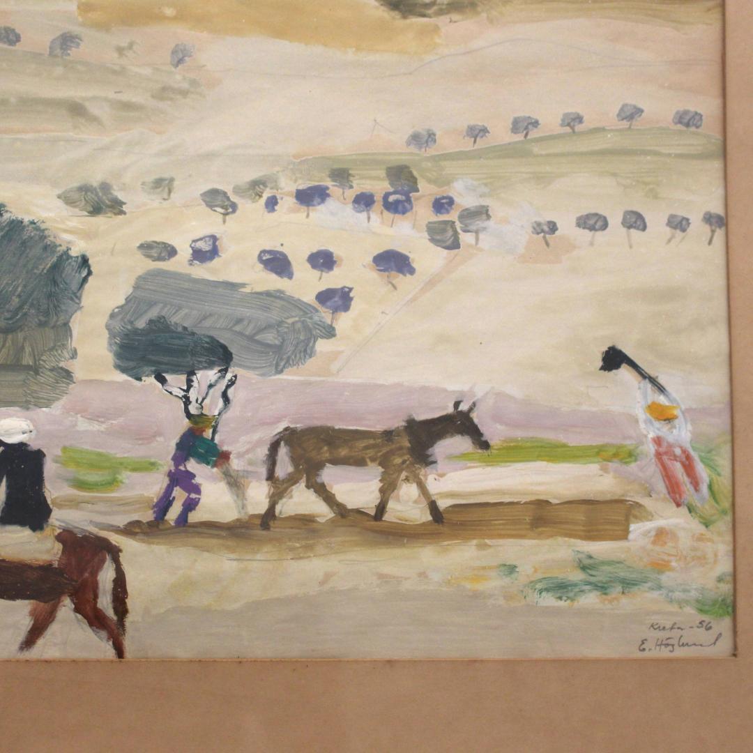 【一点物・超貴重】Erik Hoglund　エリックホグラン　油彩画　北欧アート