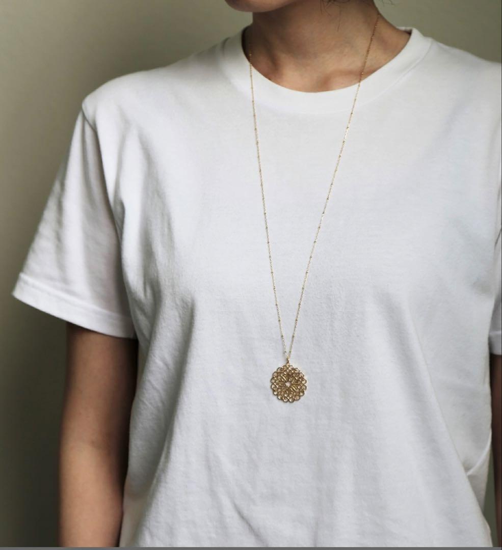 【値下中】Avaron K18 ゴールド ロングネックレス 地金 Rudymoa