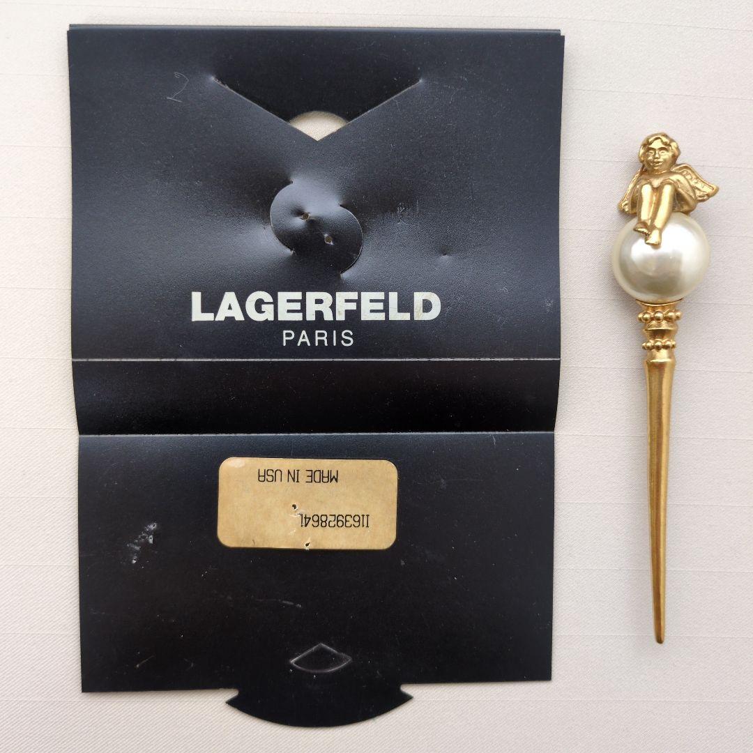 カールラガーフェルド　ヴィンテージ 天使のパールブローチ