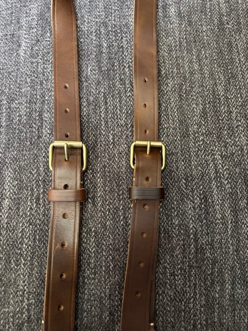 ナイジェルケーボン　レザーサスペンダー