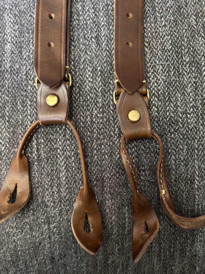 ナイジェルケーボン　レザーサスペンダー