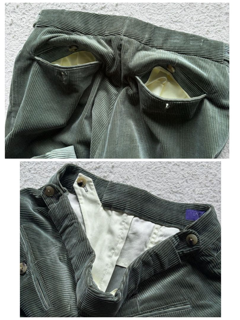 未使用品✨ラルフローレンパープルレーベル コーデュロイパンツ グリーン系 最高級