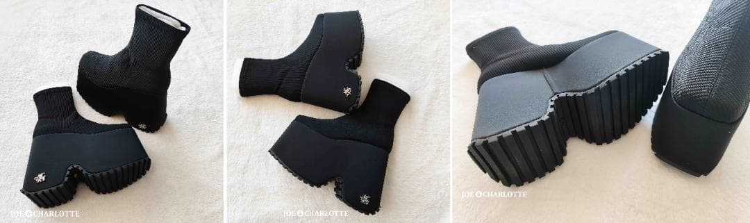 ミシェルマカロン michell macaron 厚底ストレッチショートブーツM