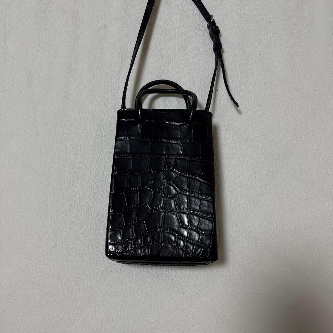 BALENCIAGA バレンシアガ　ショルダーバック　クロコ　本革