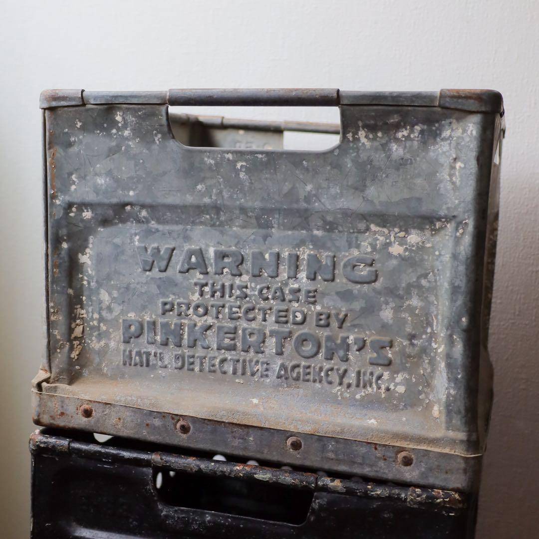 60s ミルククレート メタルボックス 運搬箱 ヴィンテージ アンティーク