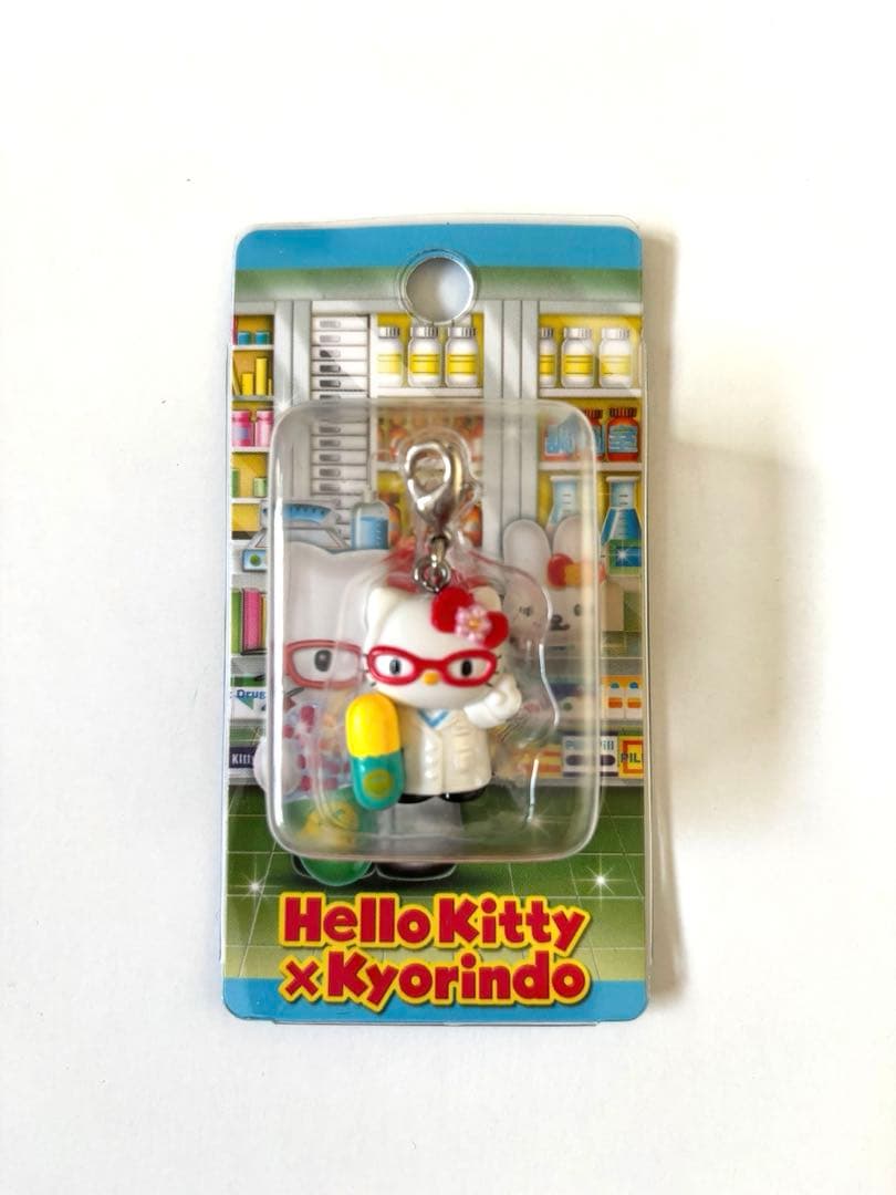 ハローキティ 杏林堂ドラッグ薬剤師ファスナーマスコット