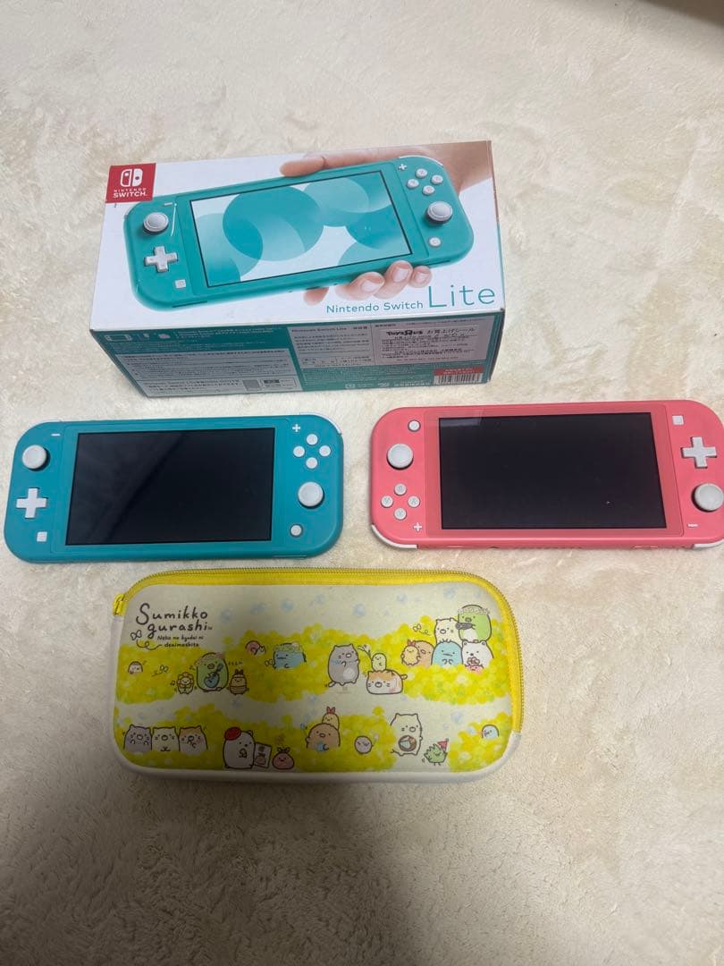 Nintendo Switch Lite ターコイズ・ピンク・専用ケース