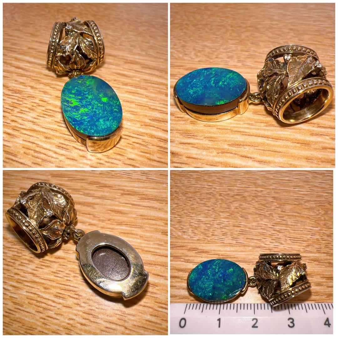 sv925 ボルダーオパール7.73ctのペントップ