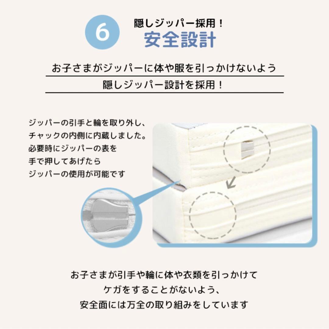 carazプレイマット　120×160×4cm ホワイト×グレー