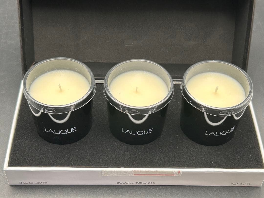 【希少品】LALIQUE ラリック アロマキャンドル 3個　PIVOINE
