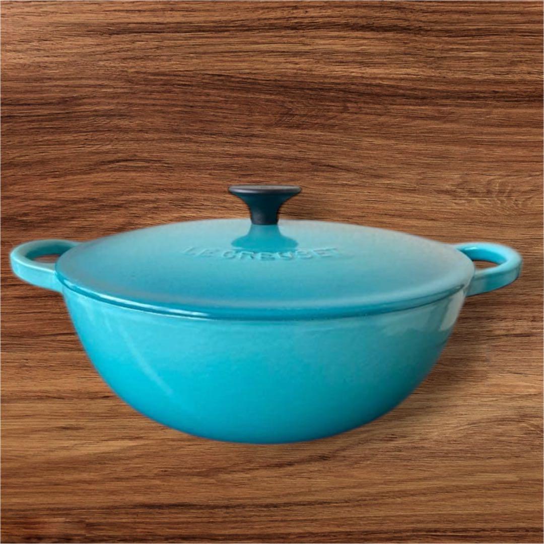 【美品】 LE CREUSETルクルーゼ鍋 限定品 ターコイズ