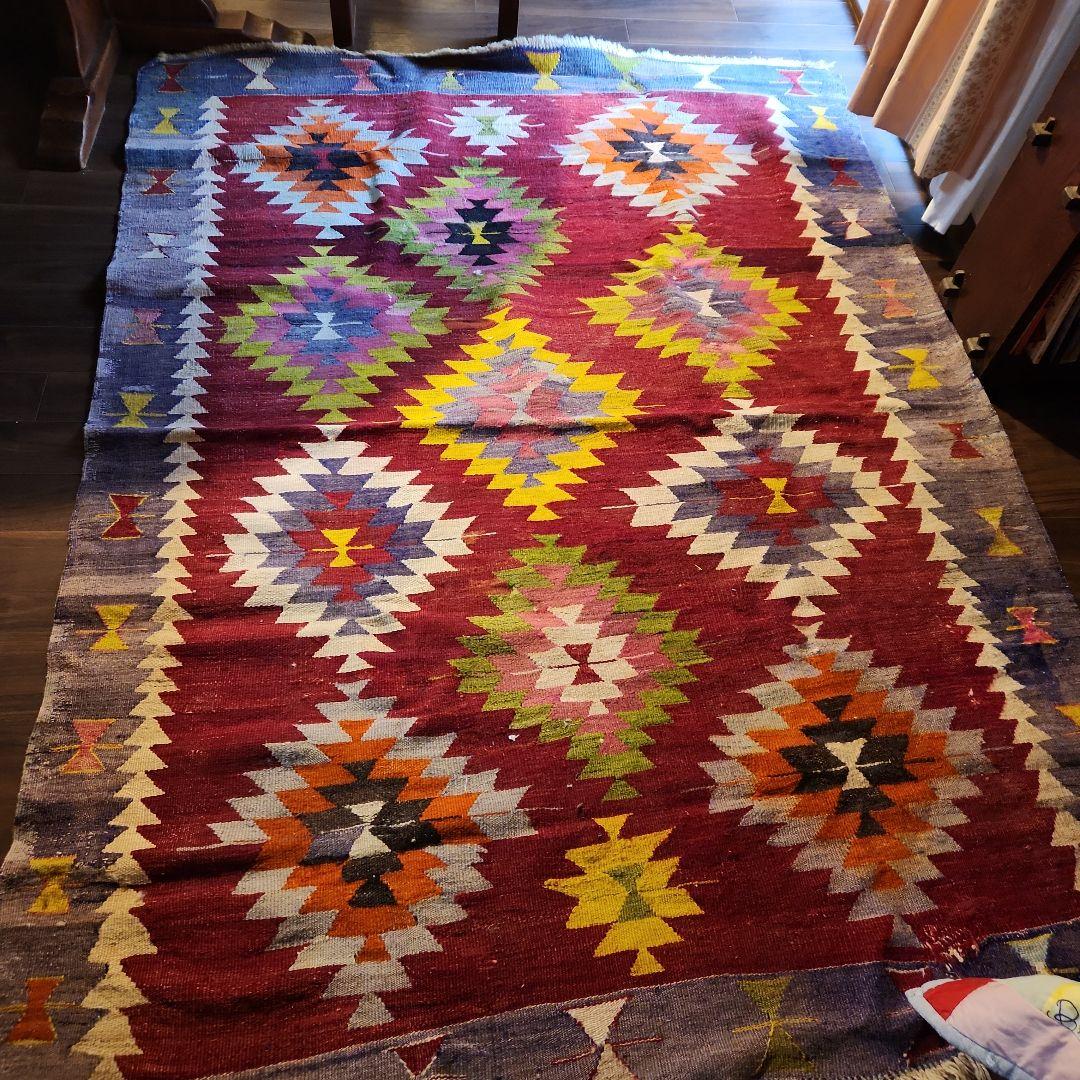 SALE♥️1950年代 トルコ手織り オールドキリム