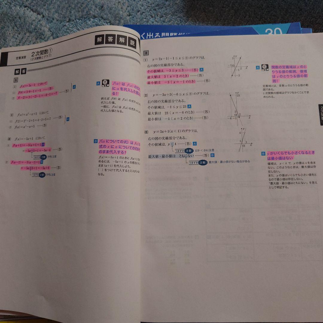 進研ゼミ高校講座 高1.2 数学 定期テスト予想問題 50冊