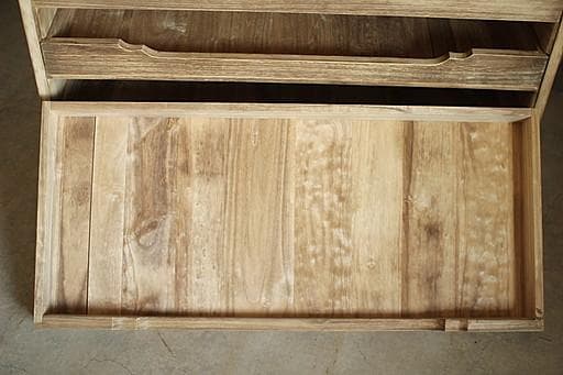 古い木製の引き出し4段　食器棚　キャビネット　古家具　古民家