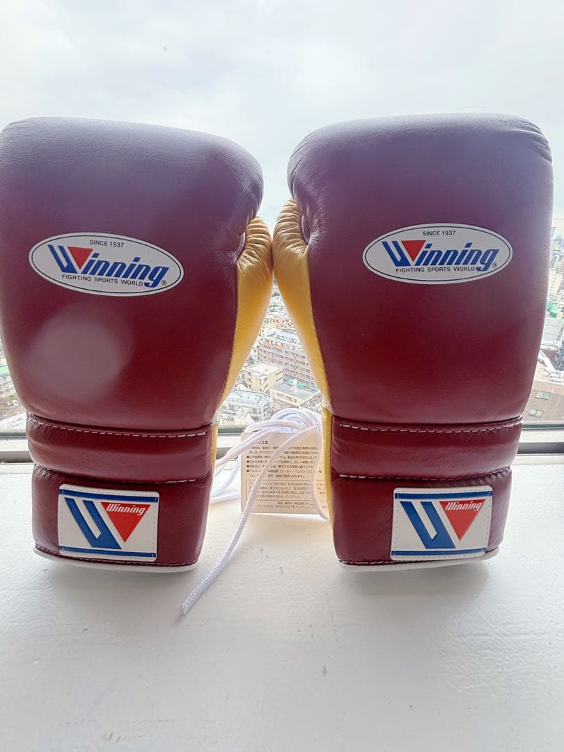 Winning ボクシンググローブ 14 oz 赤/金