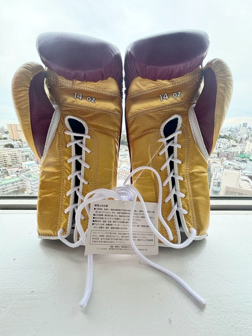 Winning ボクシンググローブ 14 oz 赤/金