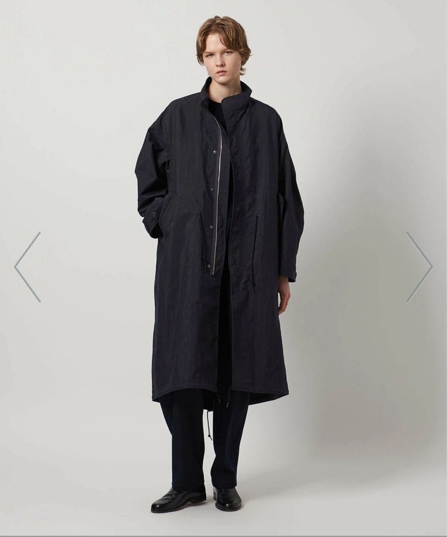 LOEFF ロエフ OX スタンドカラー ミリタリーコート BLACK